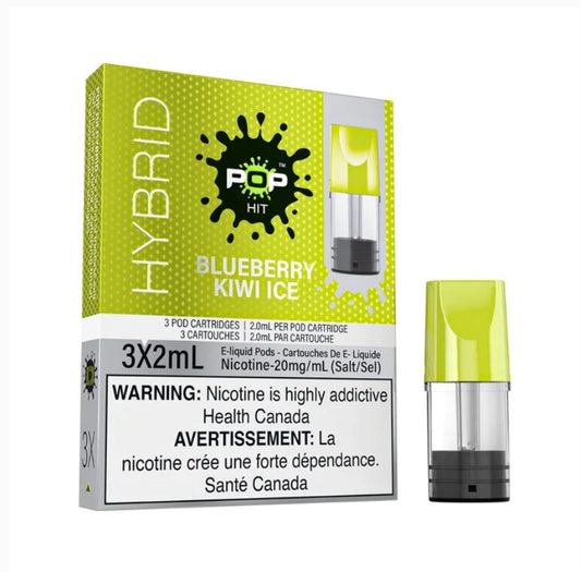 Pop hit hybrid blueberry kiwi ice pods