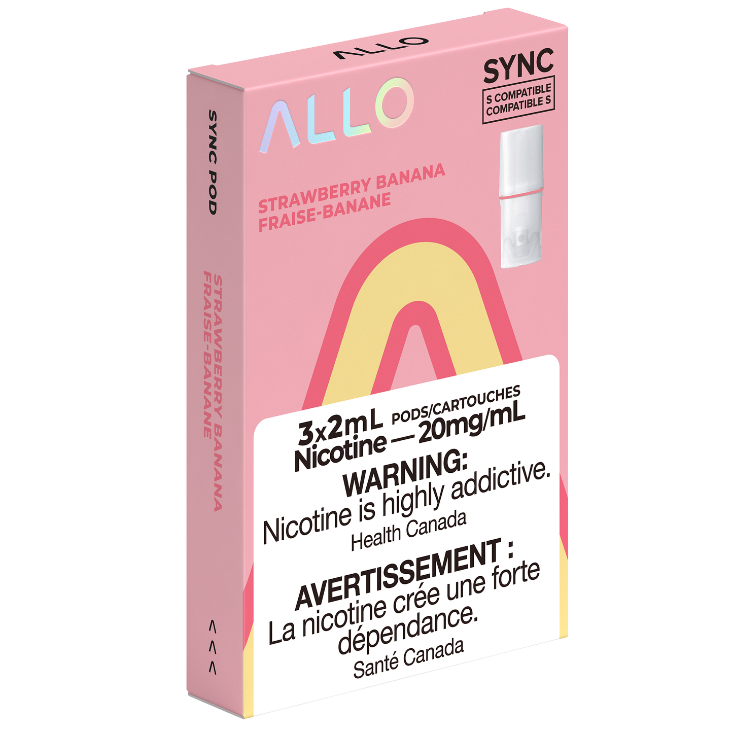 Allo sync pods strawberry banana 20mg