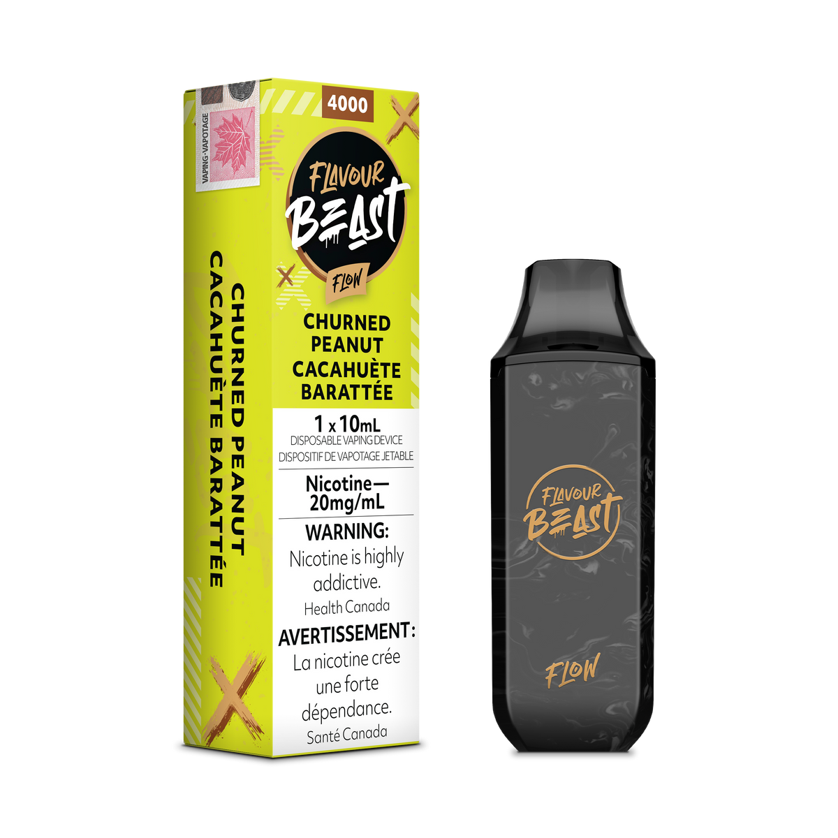 Saveur bête flow 4000 Cacahuètes barattées 20 mg/ml jetable 