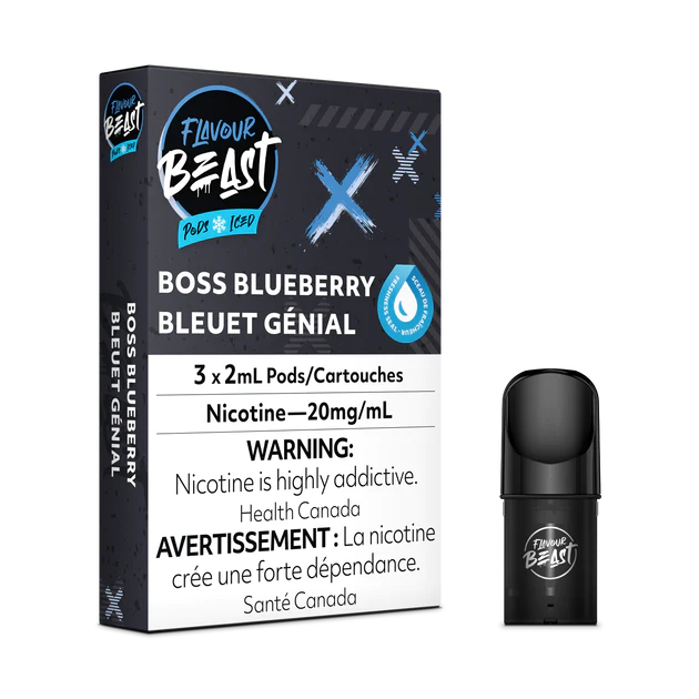 Flavour beast boss blueberry iced 20mg pods