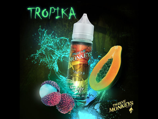 Twelve Monkeys Sans nicotine (Tropika - Litchi / Papaye / Fruit de la passion) 60m