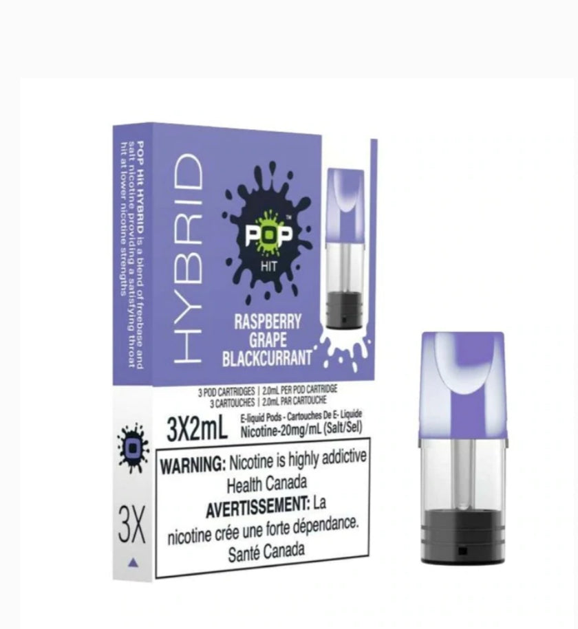 Pop Hit Hybrid Raspberry Grape Blackcurrant Pods
