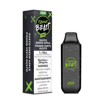 Flavour beast flow 4000 Gusto green apple 20mg/ml disposable