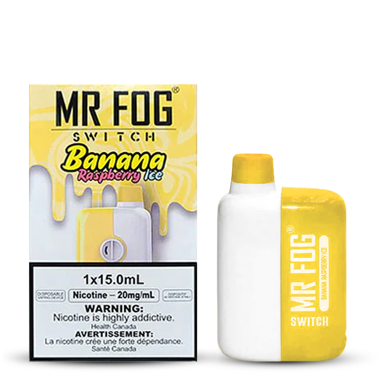Mr. Fog 5500 Switch Banana Raspberry Ice Disposable Vape Rechargeable Mr. Fog 5500 Switch Banana Raspberry Ice Disposable Vape Rechargeable