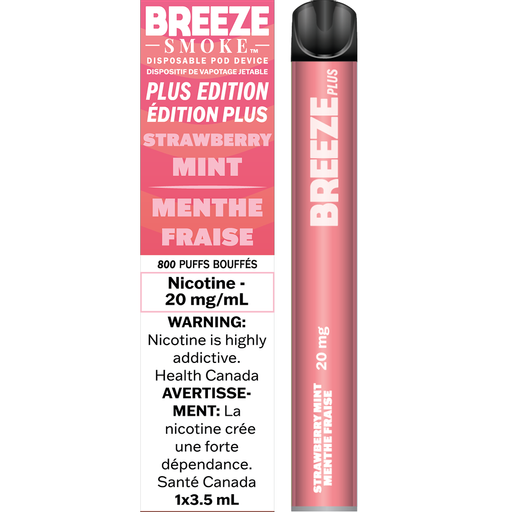 Vape jetable Breeze Smoke fraise menthe 20 mg/ml