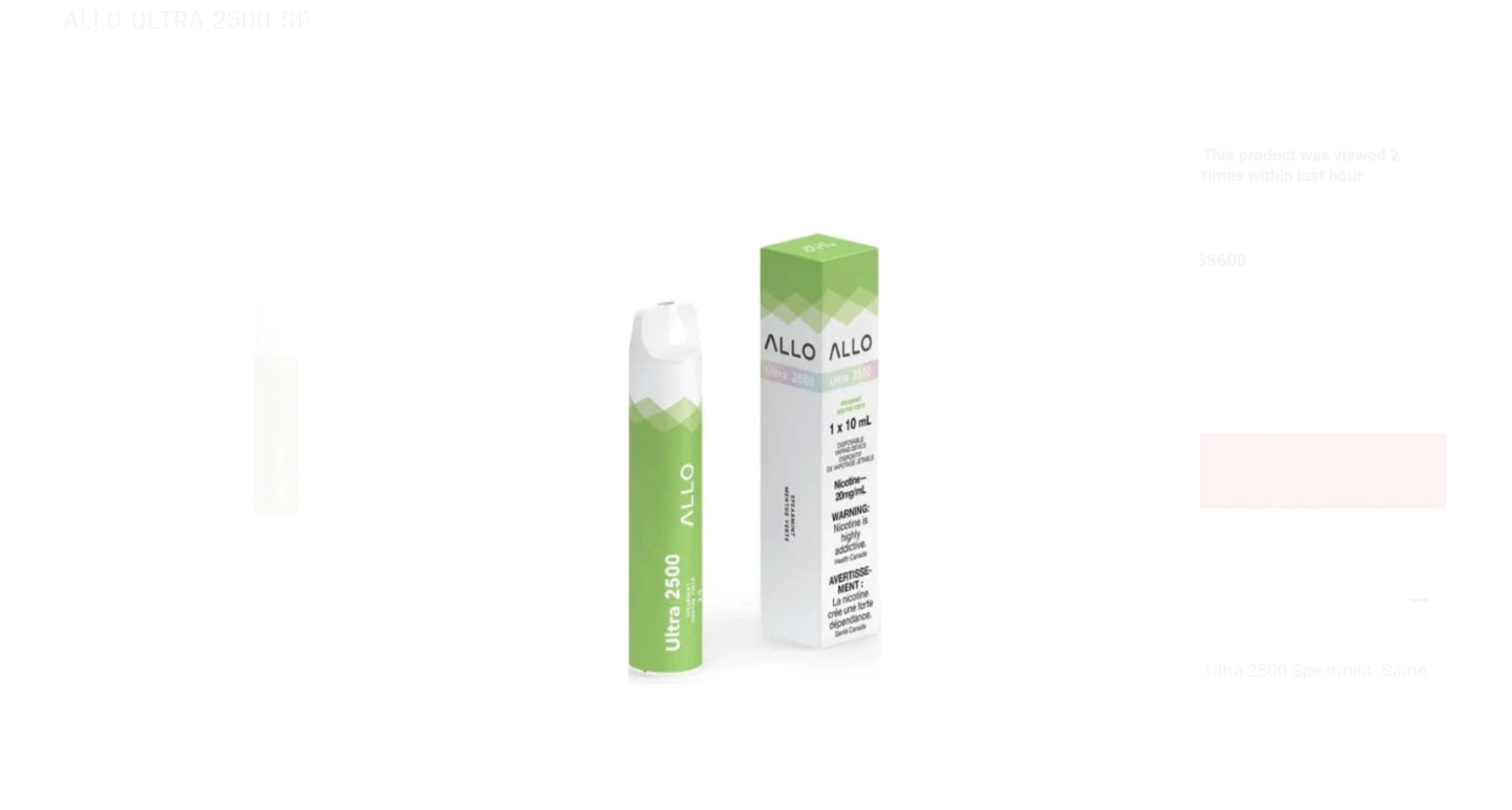 Allo 2500 spearmint 20mg/ml disposable