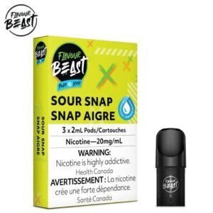 Gousse de bête de saveur slammin stc sour snap