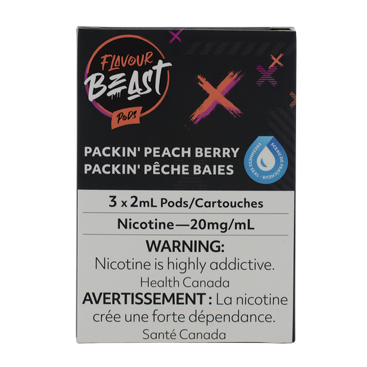 Flavour beast packin peach berry 20mg pods