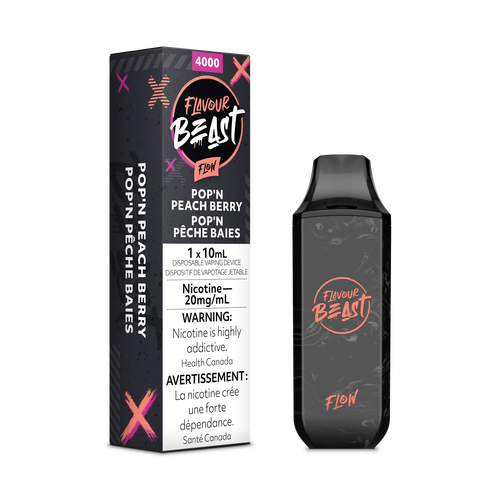 Saveur bête flow 4000 Packin pêche baie 20mg/ml jetable