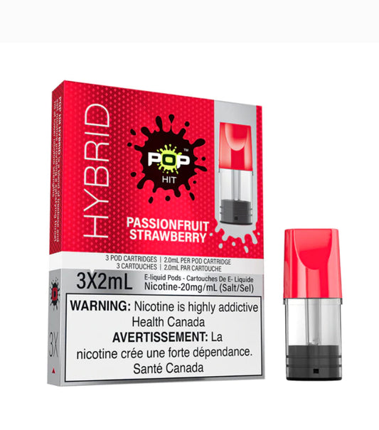 Pop hit hybrid passionfruit strawberry pods