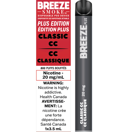 Breeze smoke classic disposable vape 20mg/mL