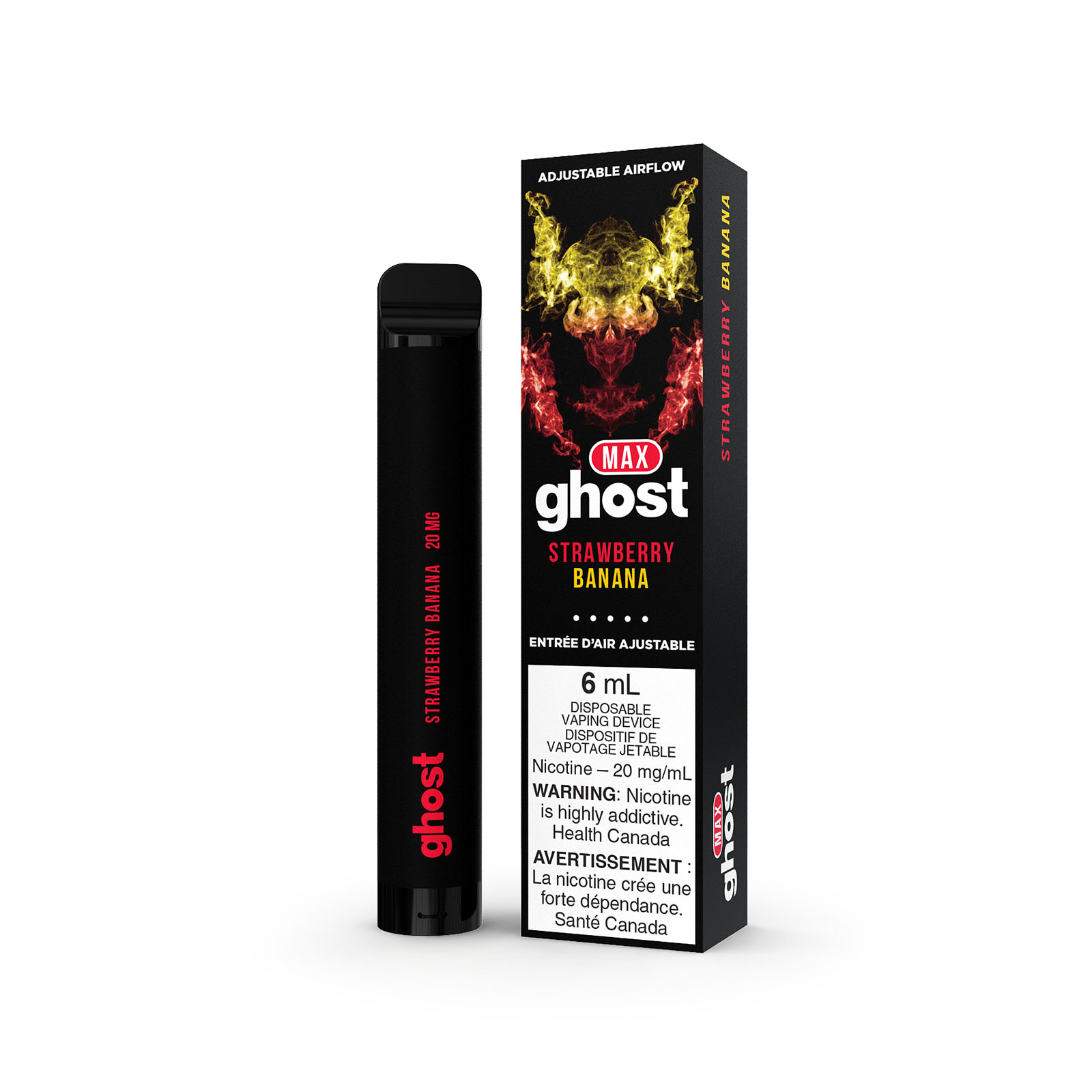 Ghost max Strawberry Banana 20mg/ml disposable (Provincial)