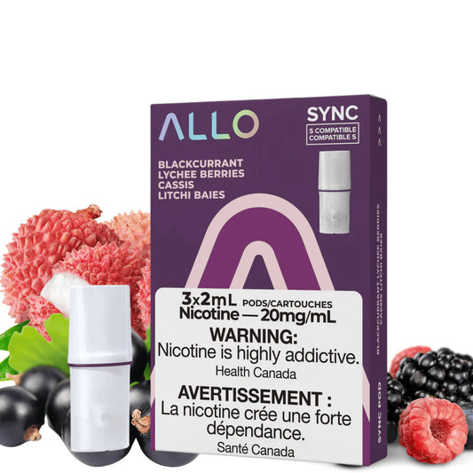 Allo sync pods blackcurrant lychee berries 20mg