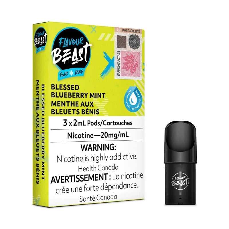 Flavour beast blessed blueberry mint iced 20mg pods