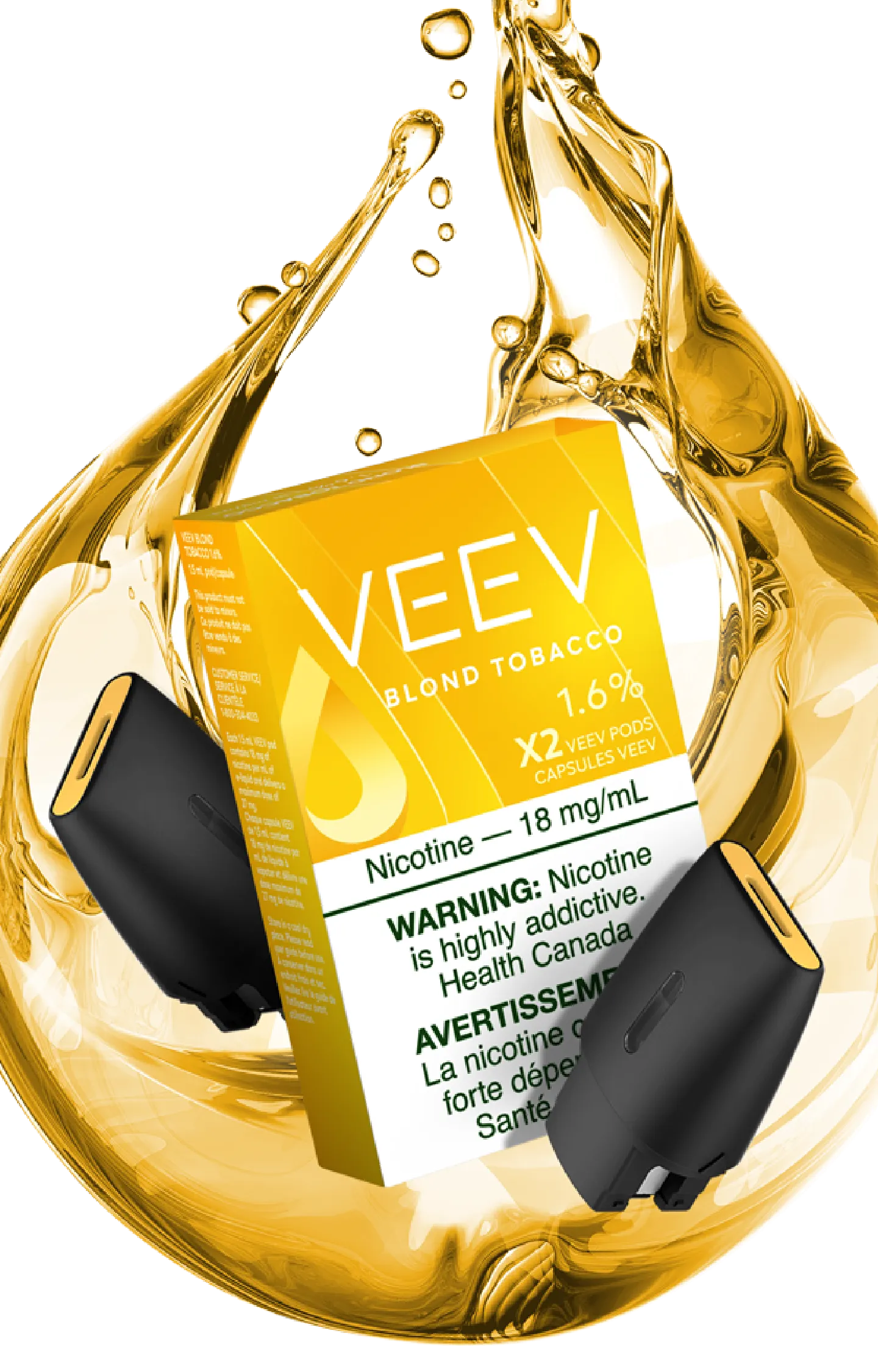 Veev epod tabac blond 18mg/ml 