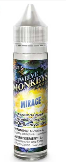 E-liquide Twelve Monkeys (Mirage) 3mg/60mL 