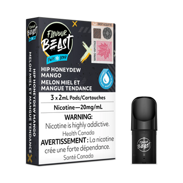 Flavour beast hip honeydew mango iced 20mg pods