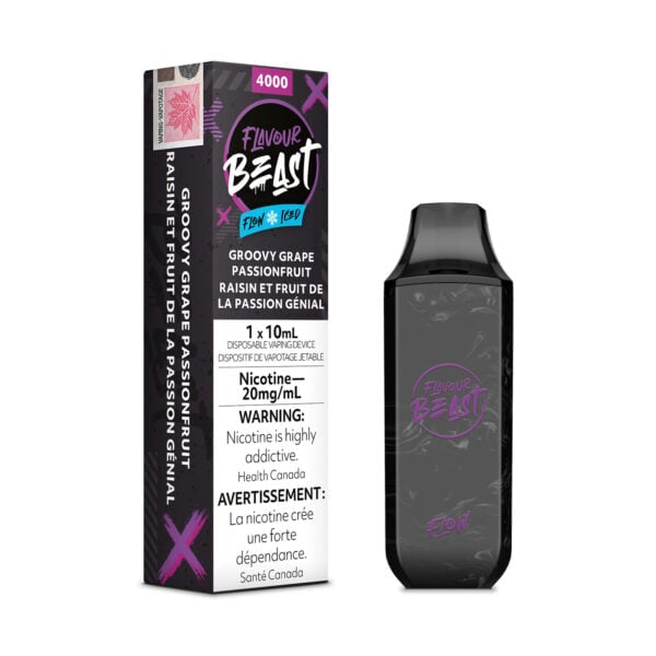 Saveur bête flow 4000 Groovy raisin passionfruit glacé 20 mg/ml jetable