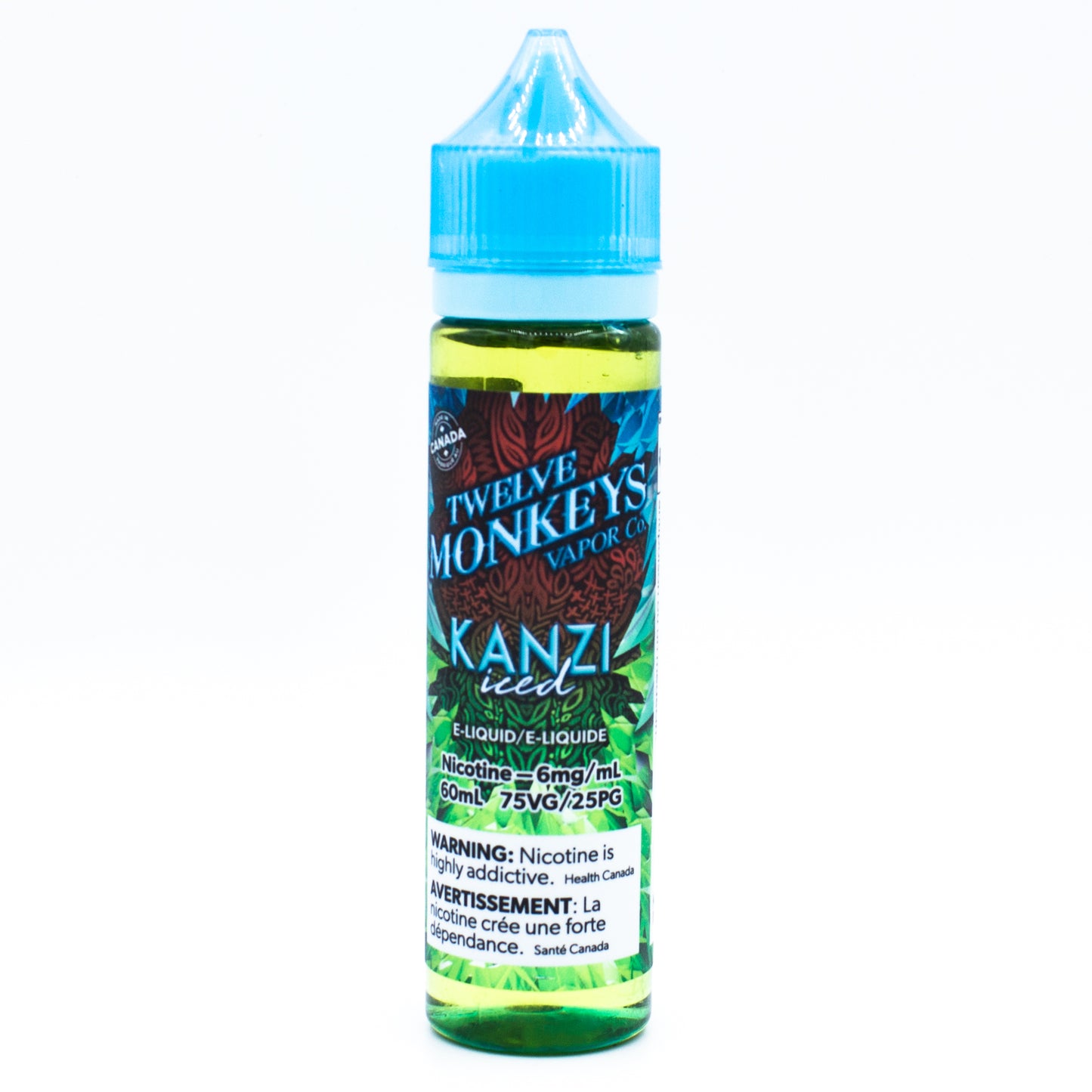 E liquide kanzi glacé Douze singes 6mg/60mL.