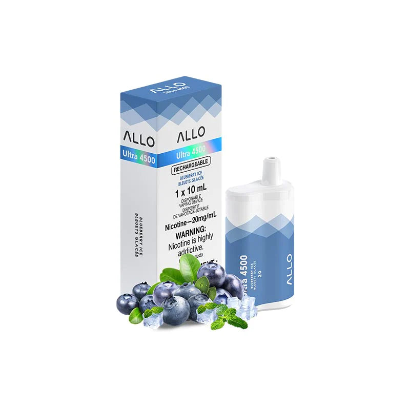 Allo ultra 4500 blueberry ice disposable vape 20mg