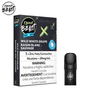 Flavour beast wild white grape 20mg pods