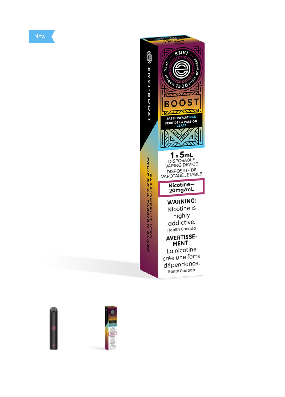 Envi Boost Passionfruit Iced 20mg/ml disposable