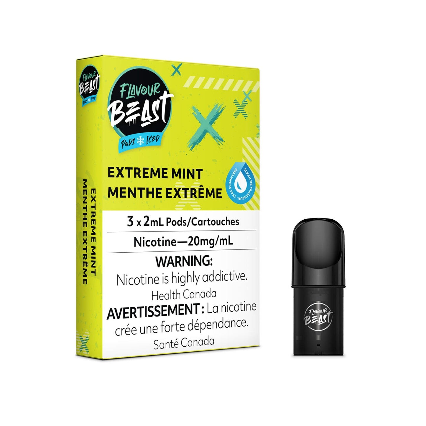 Gousses de menthe extrême Flavour Beast 20 mg