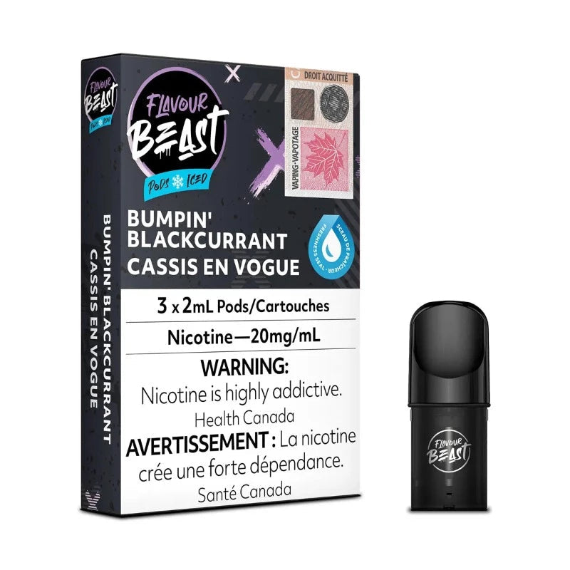 Saveur bête bumpin blackcurrant ice pods 20mg